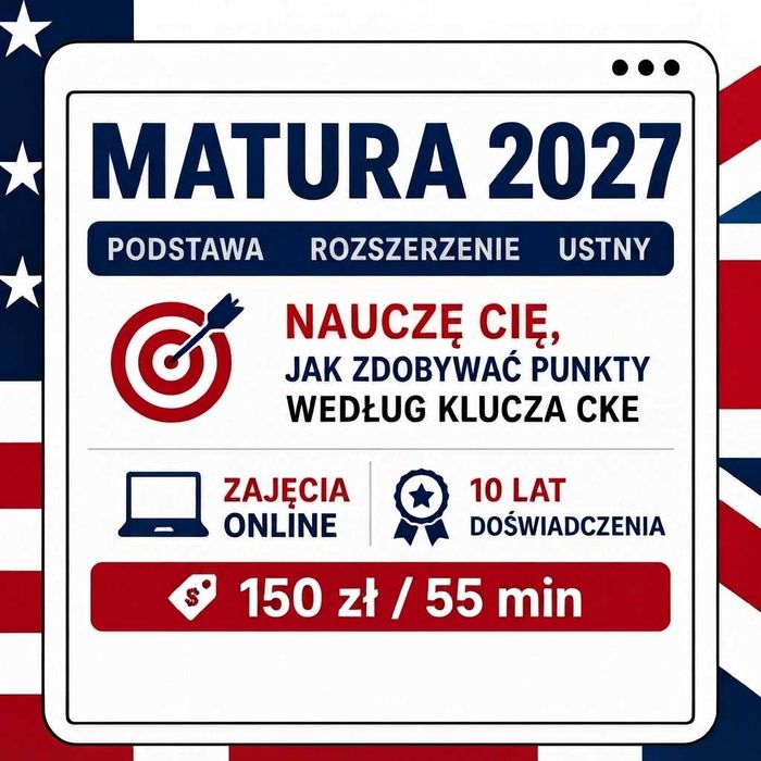 Korepetycje Angielski Matura 2027: Podstawa i Rozszerzenie | Ustna Poprawka