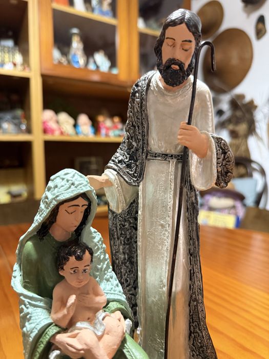 Sagrada família pintada à mão