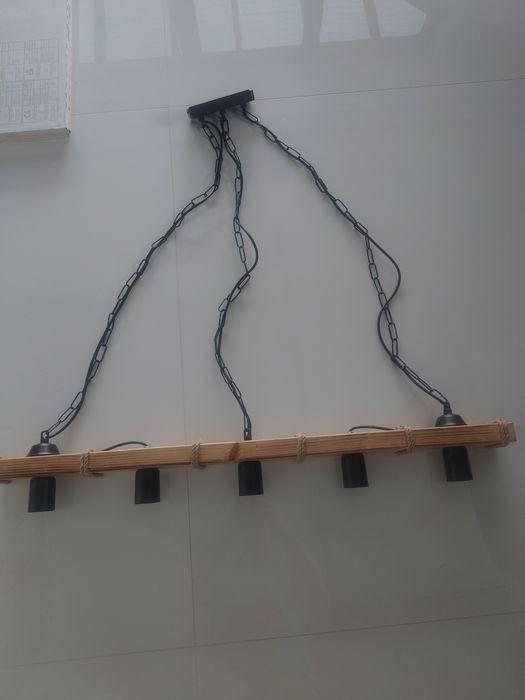 Lampa wisząca drewno