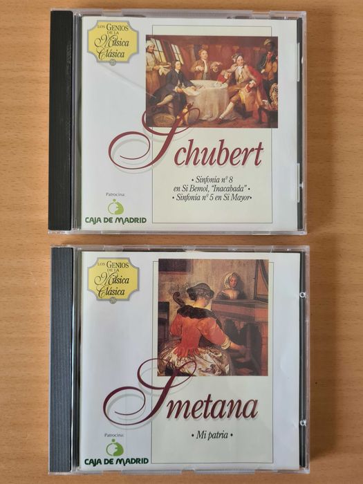 2 CDs audio com música de Schubert e Smetana
