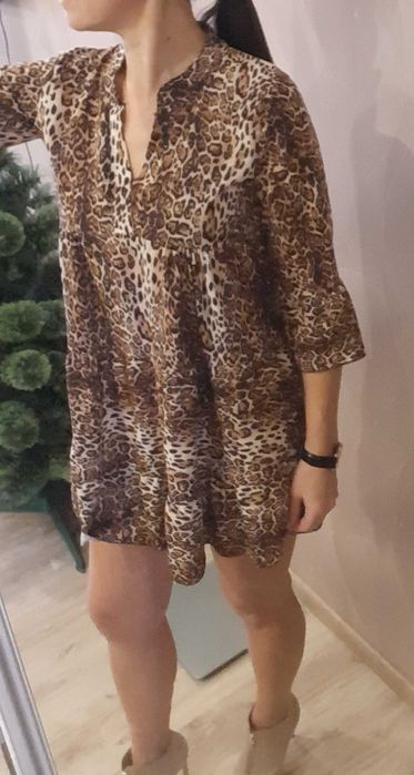 Плаття, р. S, дуже гарний тигровий принт