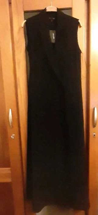 Vestido comprido smoking, Massimo Dutti