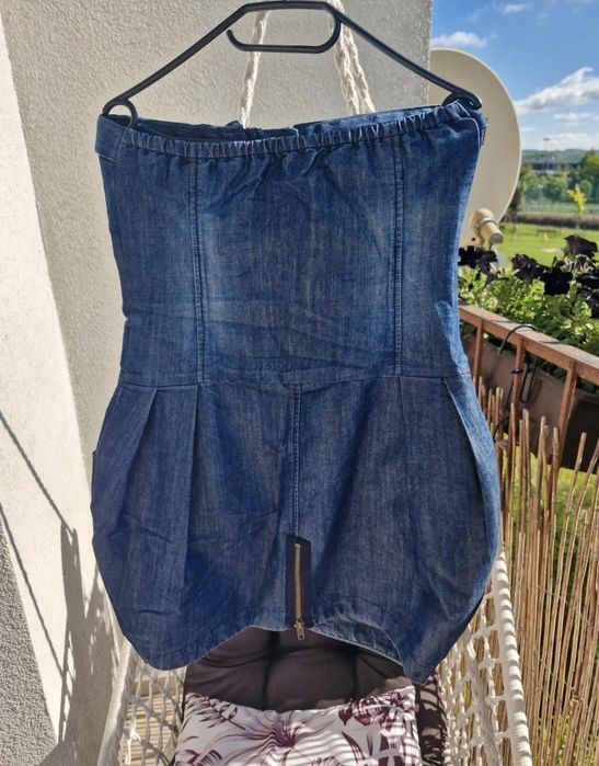 Sukienka hiszpanka miekki jeans lato r. 36