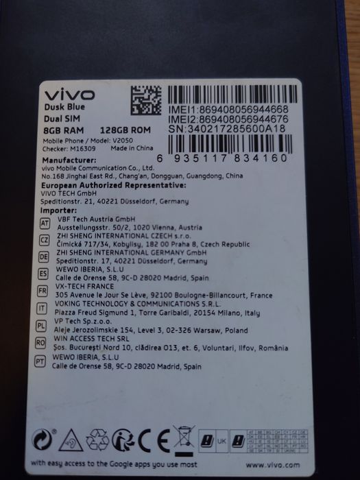 Smartfon Vivo v21 5g jak nowy