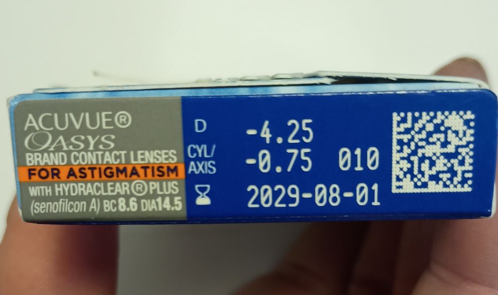 Soczewki kontaktowe -4,25 Acuvue Oasys for astigmatism 3 sztuki