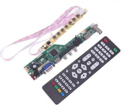Placa TV Universal LCD  com comando Botões e Inverter