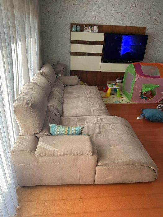 Sofá Chaise Lounge Pele Resistente a Líquidos e Anti-Manchas – Auto