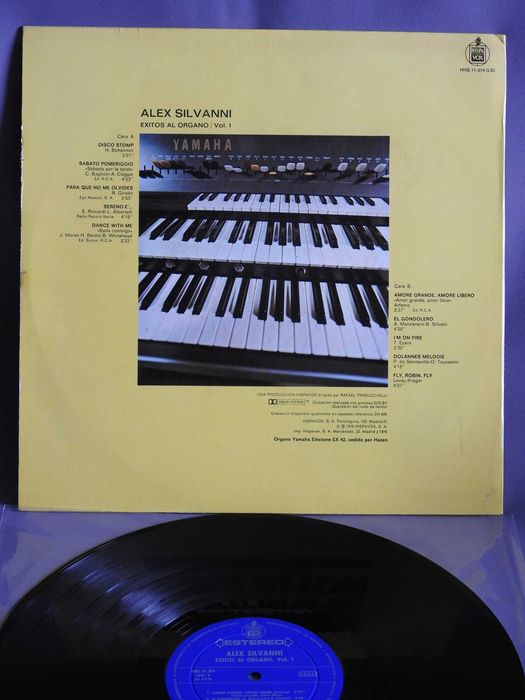 Alex Silvanni Exitos Al Organo Vol.1 1976 LP пластинка Испания EX
