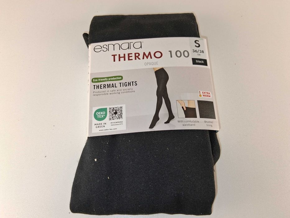 A152 Esmara Thermo 100 Opaque Rajstopy Termiczne S 36/38 Czarne