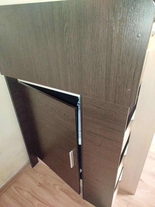 Ліжко горище з матрацом та  викотним столом