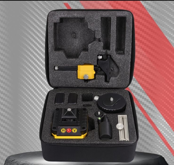 Poziomnica laserowa 4d 16 linii krzyżowa 360 laser + statyw