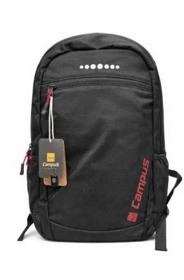 Plecak Campus nowy 20 l Essential czarny elem. odblaskowe metka unisex