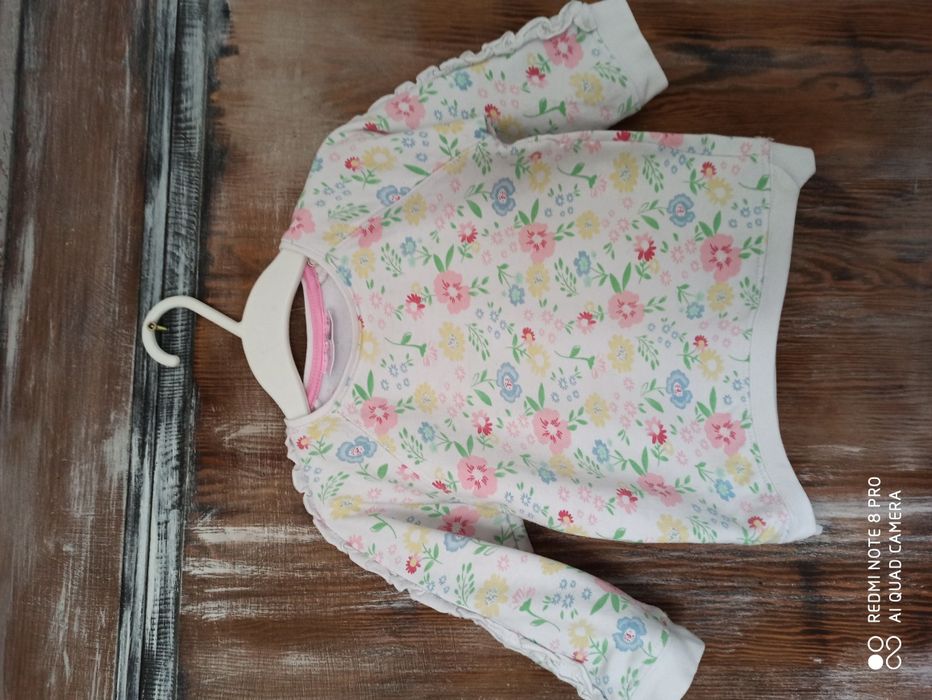 Dziewczęca bluza w kwiatki rozmiar 80-86