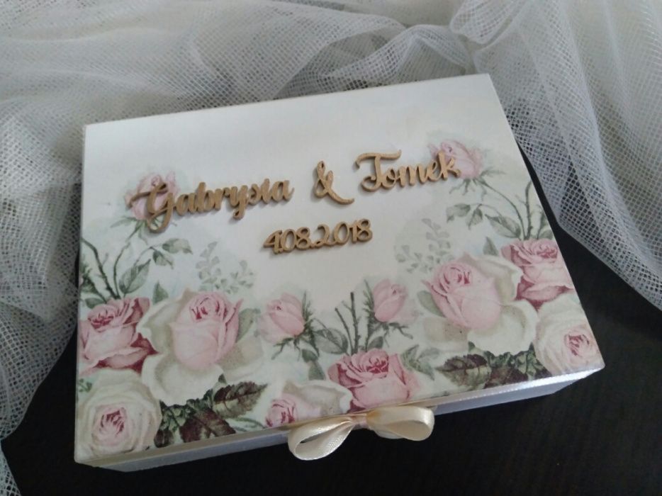Pudełko, szkatułka na obrączki, ślub, ślubne