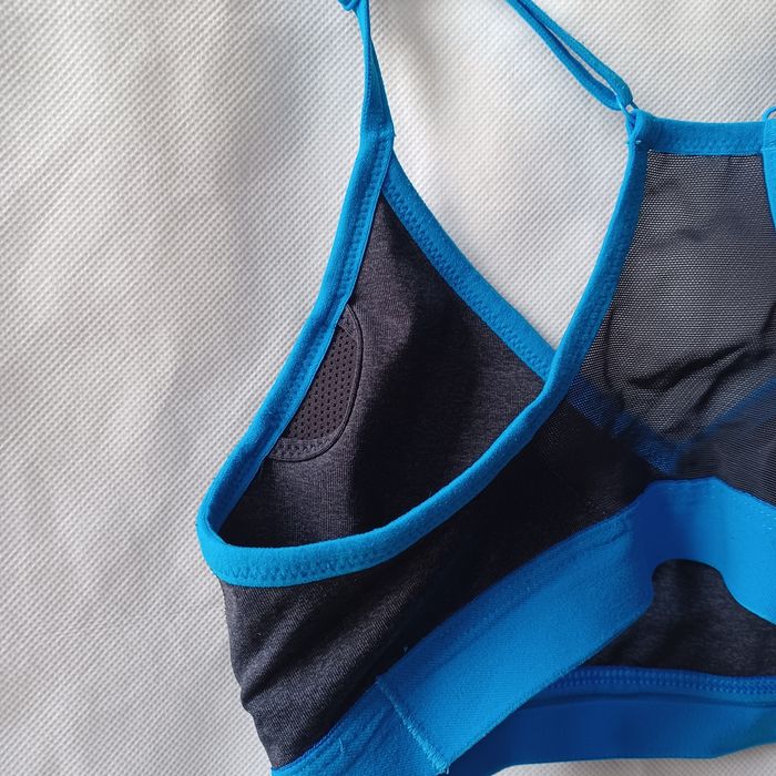 Nike piękny stanik treningowy sportowy biustonosz XS S 34 36 niebieski