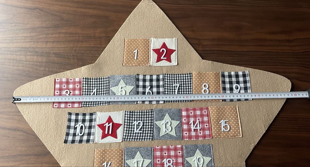 Calendário do advento em forma de estrela