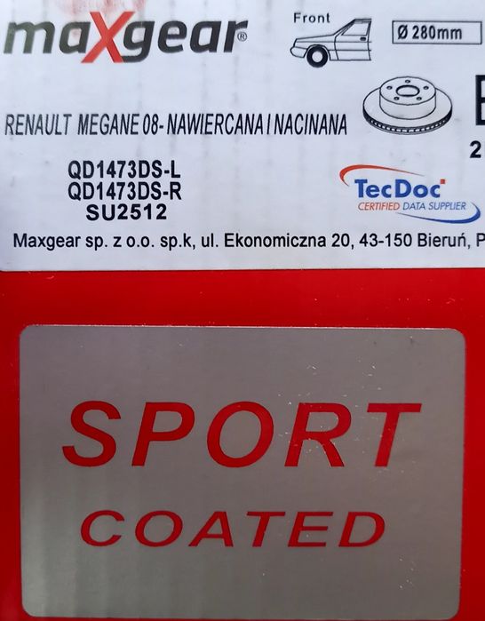 Discos de travao dianteiros Renault megane  2008