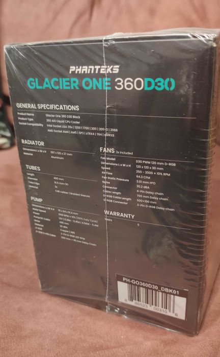 Chłodzenie wodne PHANTEKS Glacier One 360D30 DRGB AIO