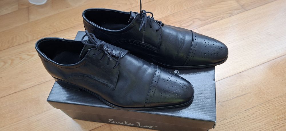 Sapatos Pretos Homem Tam 42 Suits Inc