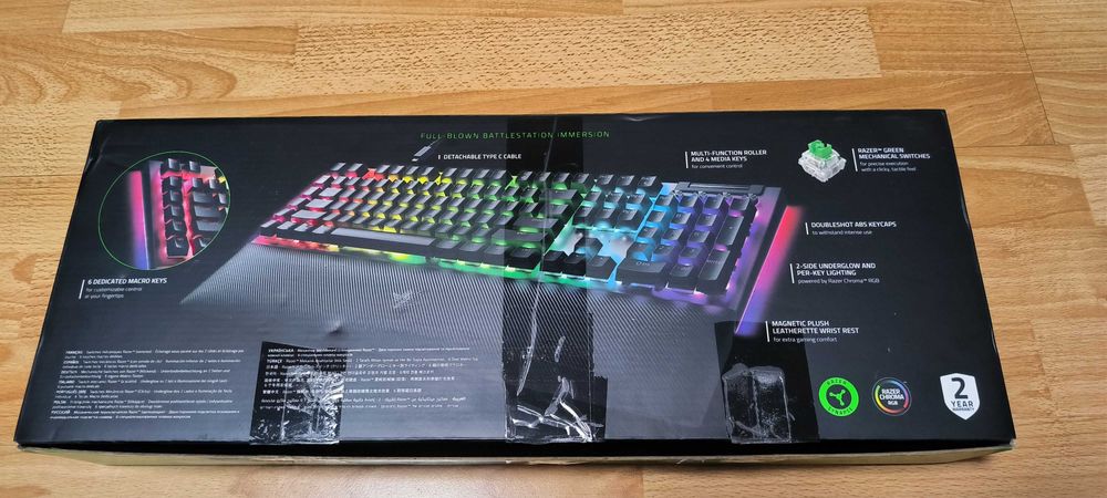 Razer BlackWidow V4 Green Switch | Gwarancja | Jak nowa nieużywana.