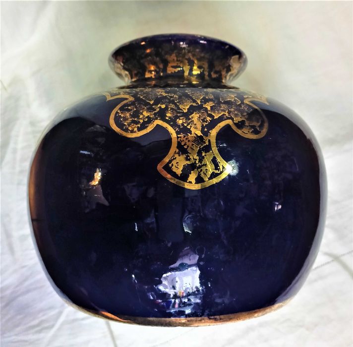 Pote Azul Cobalto Dourado Sacavém