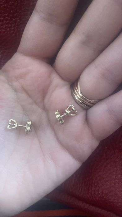 Золотые серьги Ван Клифф