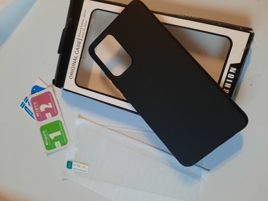 Etui na Samsung Galaxy a32 5g silikon z mikrofibrą z szkłem ochronnym