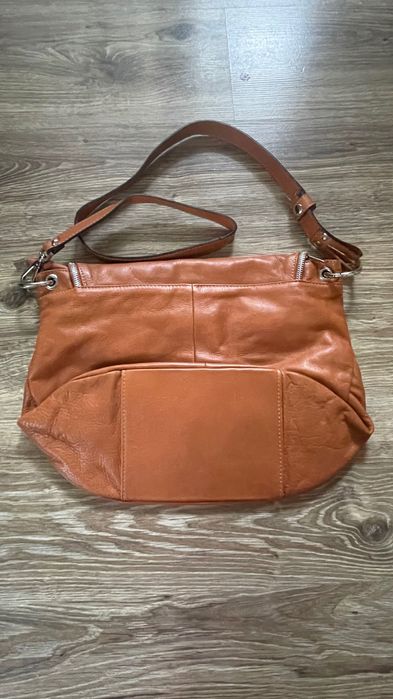 Brązowa skórzana torebka Borse In Pelle