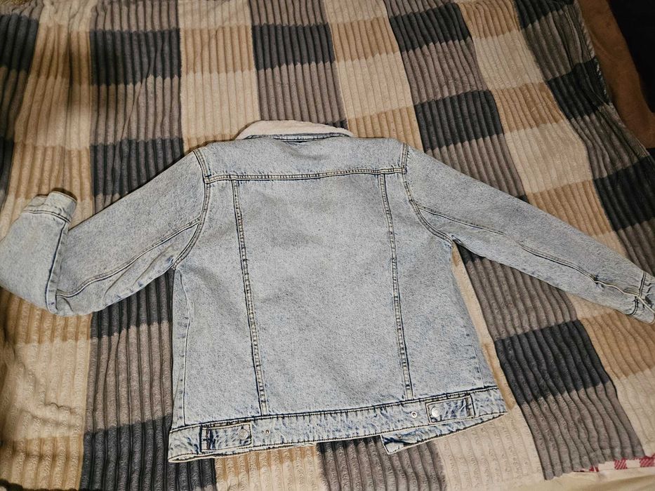 Джинсова куртка,шерпа чоловіча,джинсовка на міху.