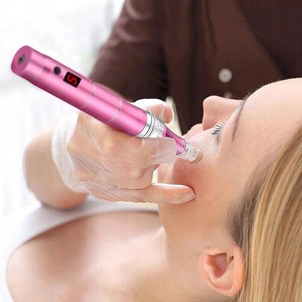 DERMA PRO Bezprzewodowy Derma Pen urządzenie do Mezoterapii + 12 Kartr