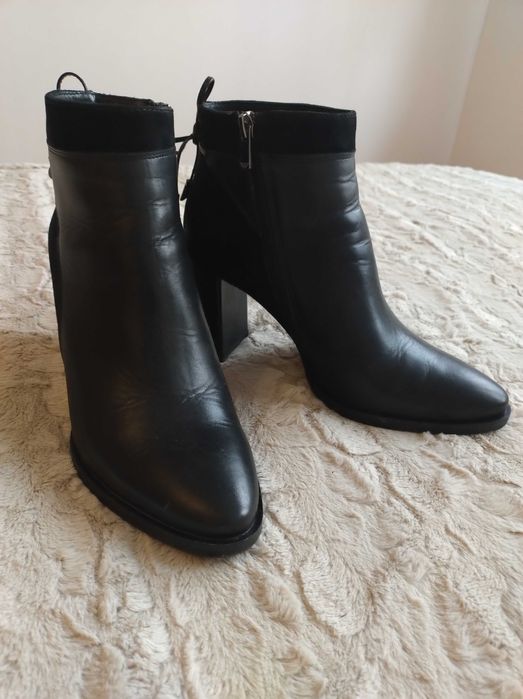 Botki skórzane Wojas