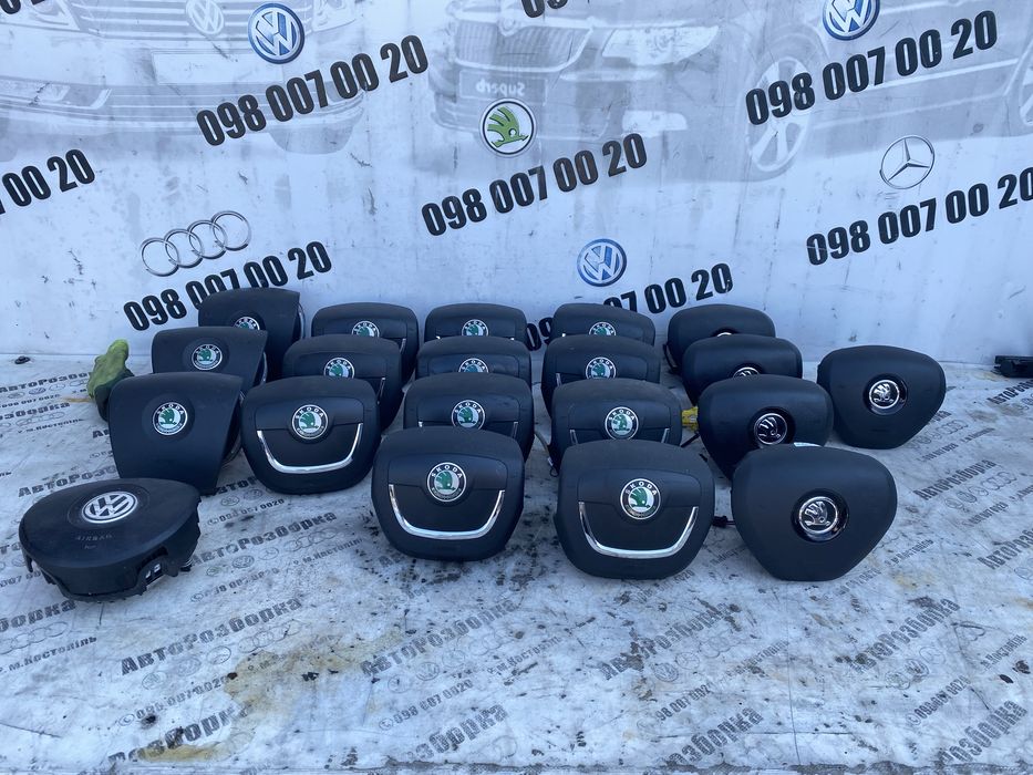 Подушка безпеки в руль AIRBAG AirBag SRS аірбег руля Шкода Skoda Fabia Oktavia Superb Rapid Yetti
