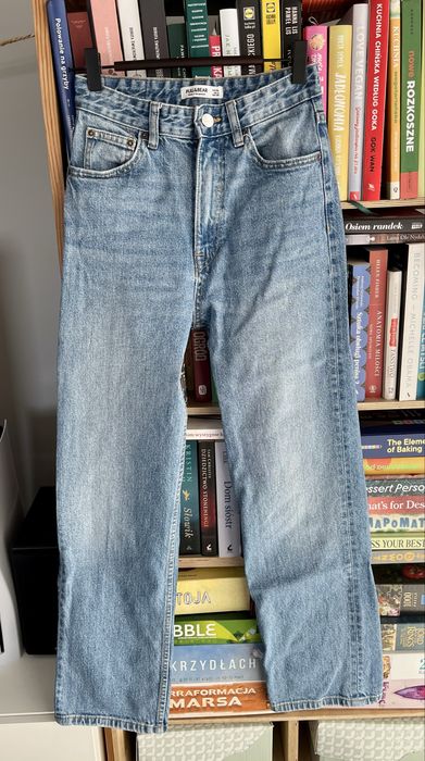 Jeansy Straight high waist Pull&Bear 34