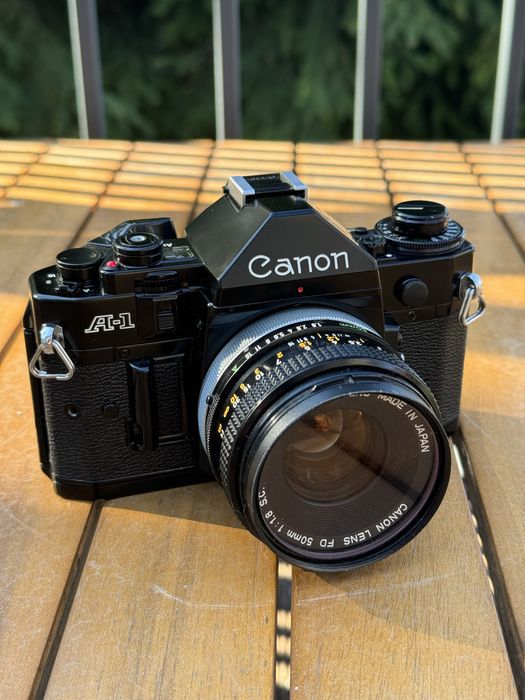 Canon a1 +50 1.8 jak nowy po serwisie nowe uszczelnienia