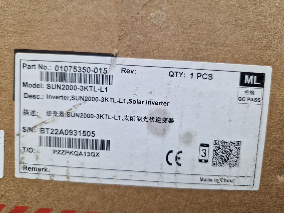 Гибридный инвертор Huawei Sun2000-3KTL-L1