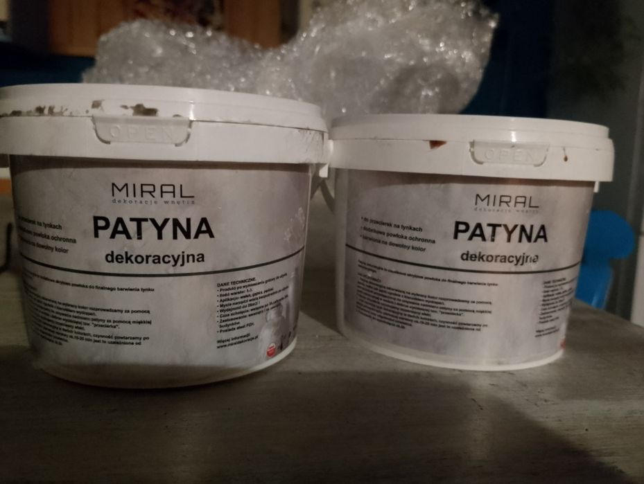Patyna dekoracyjna Miral do tynków Srebro+karmel=efekt rdzy