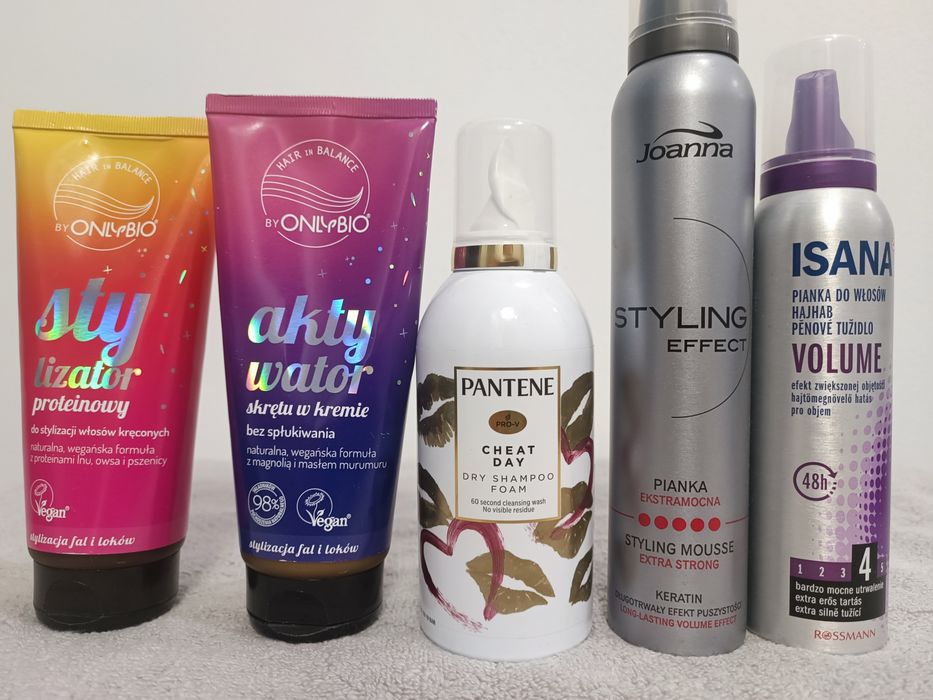 Zestaw kosmetyków do włosów onlybio stylizator aktywator pantene szamp