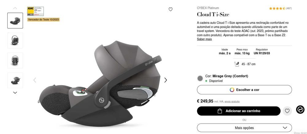 Cadeira auto Cloud T i-Size