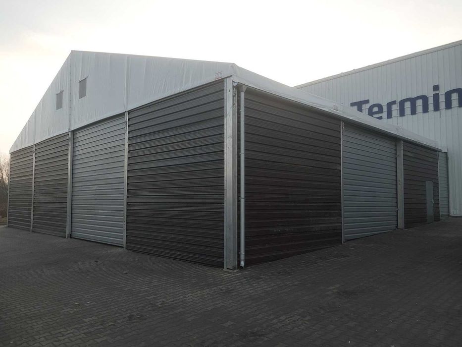 Wiata Hala namiotowa 20x15x4 boki blacha