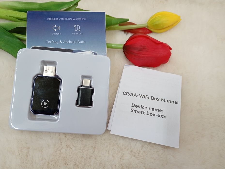 CarPlay wireless 2 w 1 bezprzewodowy adapter samochodowy android auto