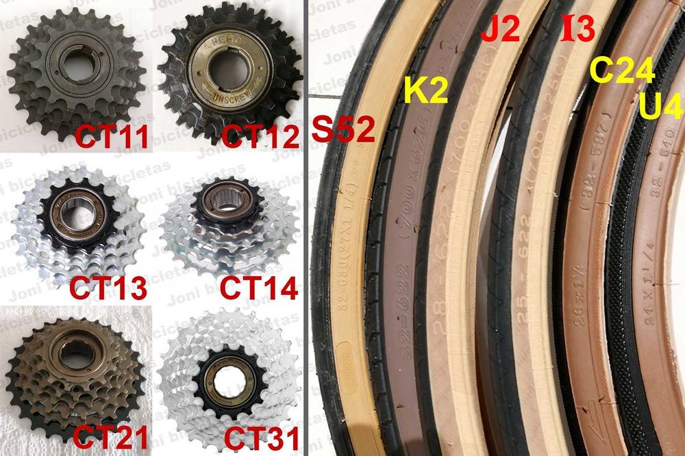 Peças de bicicleta de corrida/estrada antiga