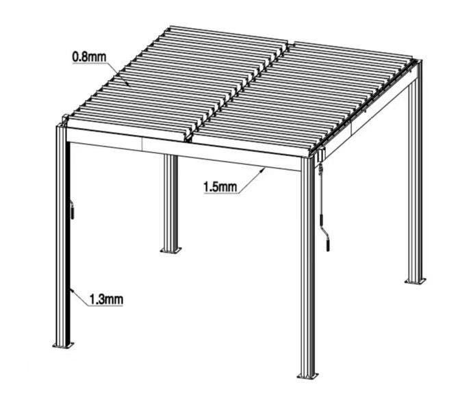 Altana ogrodowa pergola aluminiowa do ogrodu 3x4 300x400