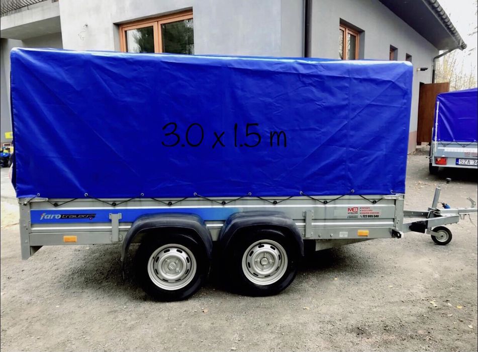 WYNAJEM Przyczep 2,6x1,3-2,6x1,5-3,0x1,5 idealne pod Karton gips meble
