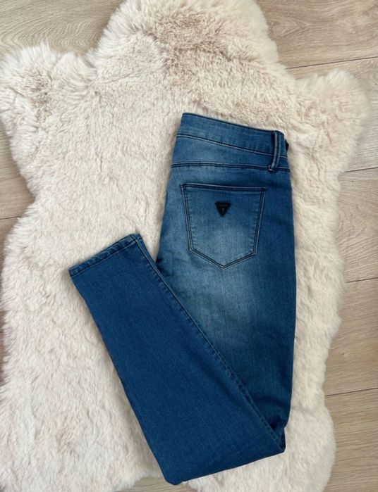 Dżinsy skinny GUESS styl motocyklowy/ biker rozmiar M