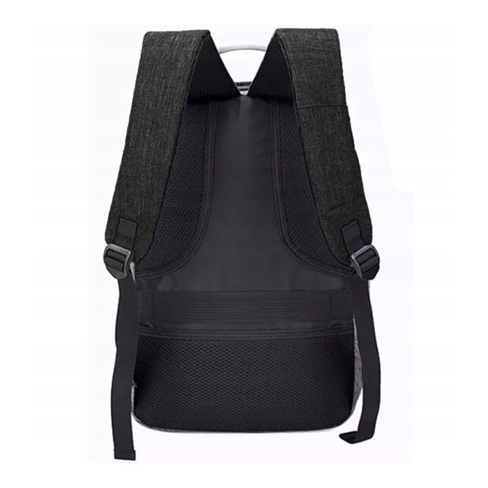 Plecak sportowy czarny z portem USB 15,6" antykradzieżowy