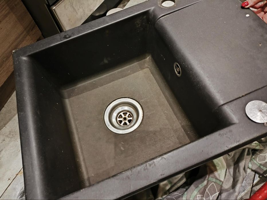 Zlew granitowy czarny