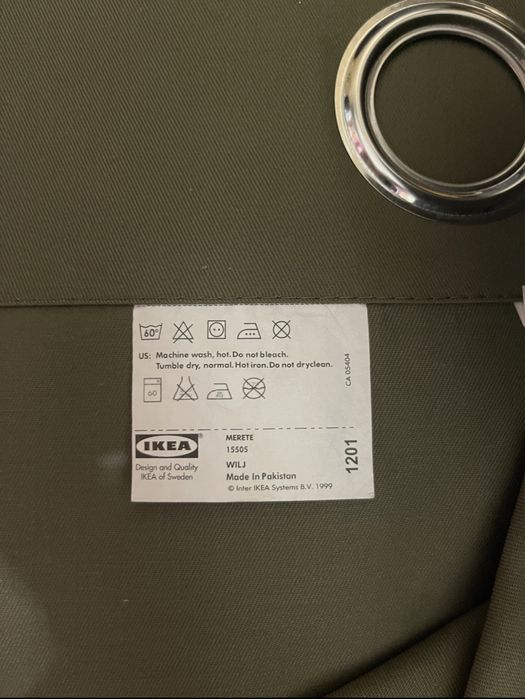 НОВЫЕ Шторы IKEA MARETE 15505 темно зелёного цвета