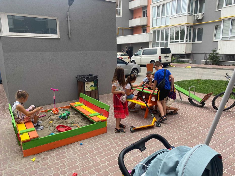 Дитяча Пісочниця 1.5м, 2м | Песочница з Лавками | Пісочниці з Кришкою