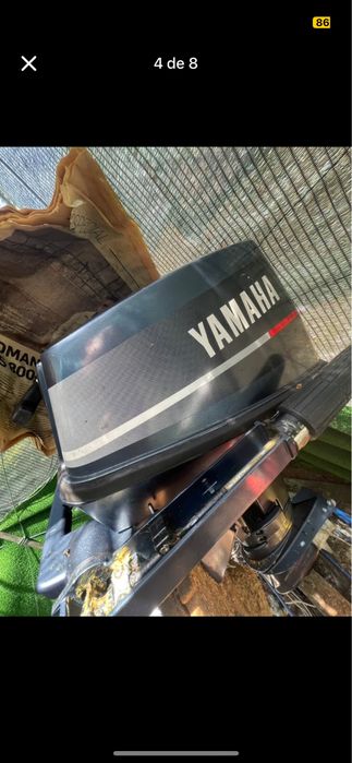Barco Fibra 3,4m motor 8cv, atrelado