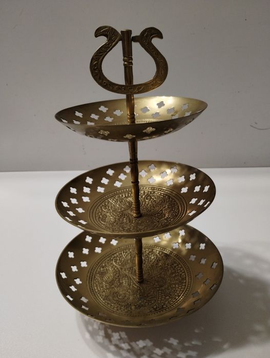 Patera mosiężna etażerka